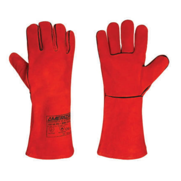 Supplier of Ameriza 1001W-RD/ASK-2014 RD Leather Welding Gloves in UAE