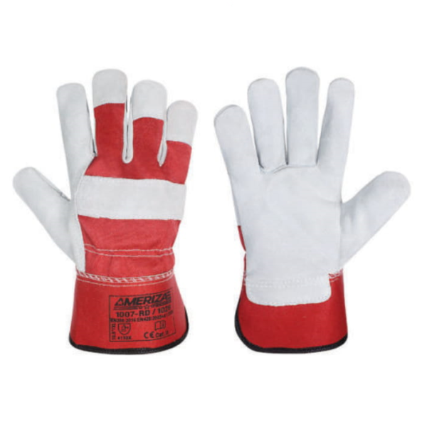 Supplier of Ameriza 1007-RD/1026 Single Palm Leather Rigger Gloves in UAE