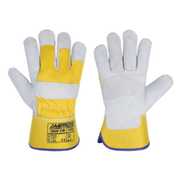 Supplier of Ameriza 1009-YW/1034 Patch Palm Leather Rigger Gloves in UAE