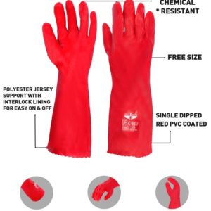 Supplier of SIC PVC Gloves for Chemical Handling 40cm in UAE